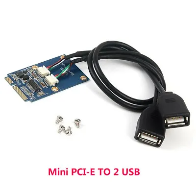 Mini PCI-E PCI Express To 5Pin Dual USB 2.0 Adapter Riser Card Extender • $12.98