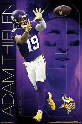 Adam Thielen SUPERSTAR Minnesota Vikings NFL Football Action 22x34 Wall POSTER • $17.99