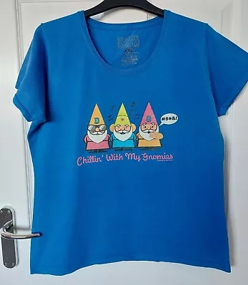 David & Goliath Blue T-Shirt Size XXL (Small Fit) 16 Chillin With My Gnomies • £8