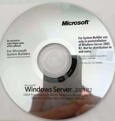 Windows Server 2003 R2 Preinstallation Kit CD • $9.96