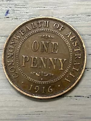 The Aussie Penny ➖ George V 🕳️ One Penny  ➖ 1916 • $2