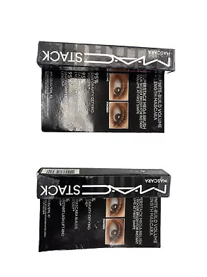 2PK MAC Stack Mega Brush Mascara For Longer Upper Lashes New In Box Full Size • $31.99