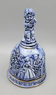 Majolica Blue Bell Glaze Faience Ceramic Blue Cherub Cupid Lovers Italian Style • $29