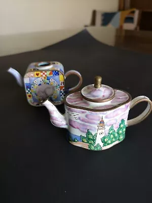 Vntg Kelvin Chen Miniature Teapots “Lighthouse” 1997.  Cat  1995 • $35