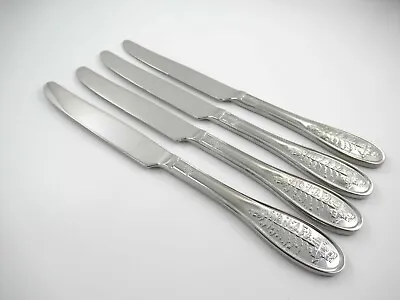 4 Dinner Knives CHRISTMAS TREE (Large Tree) Spode Glossy 18/10 Stainless Flatwar • $59