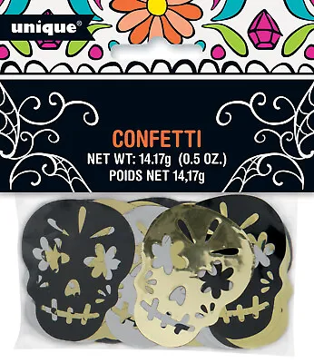 £2.50 • Buy Day Of The Dead Foil Table Confetti Decoration 5cm Skull Shape Halloween Party