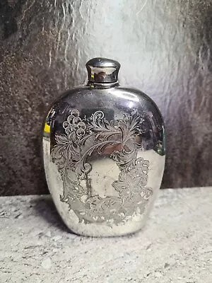 Vintage The Van Bergh Hip Flask With Lid Circa 1800's  Collectible Made USA. • $99