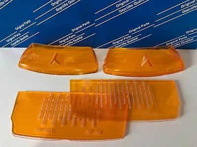 Mercedes W114 W115 Indicator+Fog Lights Scattering Pane Set Orange New • $85.13