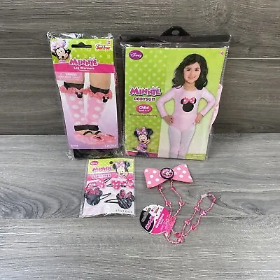 Lot Of 4-Disney Minnie Mouse Child Bodysuit Leg Warmers And Necklace Costume New • $32.50