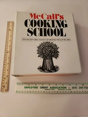 Vintage 1986 McCall's Cooking School BOOK 1 Step-By-Step Recipe Cookbook Binder • $13