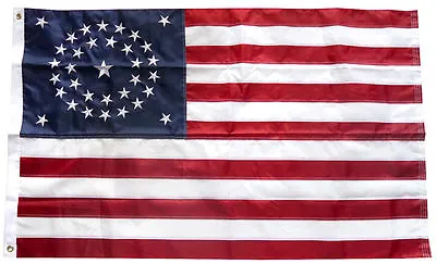3x5 Embroidered SEWN USA American 34 Stars Union Nylon 300D Flag Star Civil War  • $34.88