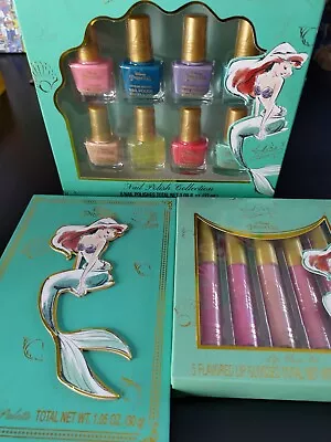 Lot Disney Princess Storybook Ariel Mermaid Eyeshadow Palette 12 Nail Set8 Lip • $50