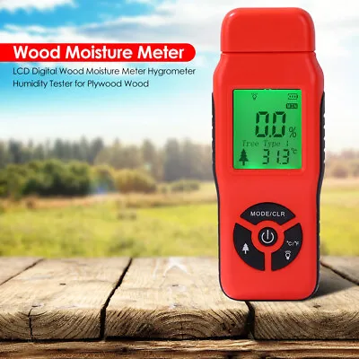 Moisture Meter Handheld LCD Moisture  Damp Moisture  With 2 Test Probe Pins For • £12.79