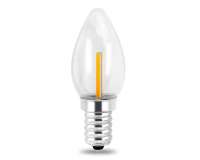 E12 Candelabra Led Bulb C7 0.6W 120V 2200K/2700K Filament Glass Light #F18F • $1.59