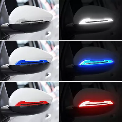 $5.47 • Buy 2x Car Reflective Sticker Carbon Fiber Car Side Mirror Warning Decal Accessories