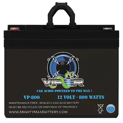 Mighty Max Viper VP-800 12V 800 Watt Audio Battery For PowerBass ASA3 400.2 • $89.99