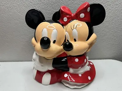 Mickey & Minnie Mouse Hugging Westland Cookie Jar Disney InspEARations #19531 • $65