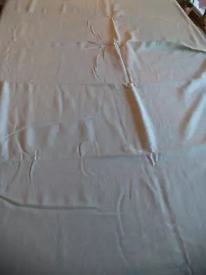 Vintage Old DAMASK LINEN TABLECLOTH White - Off White Used About 60  X 82  • $10