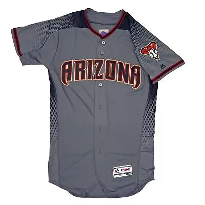 Mens MLB Arizona Diamondbacks Authentic On Field Flex Base Jersey -Road Gray/Red • $99.99