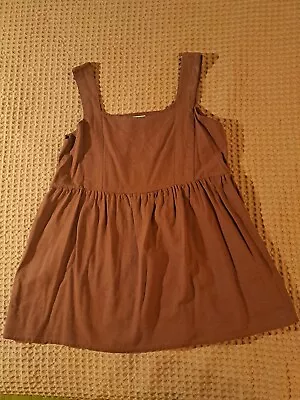 Ladies Zulu & Zephyr  Mini Dress Size 12 Red Linen Mix  • $30