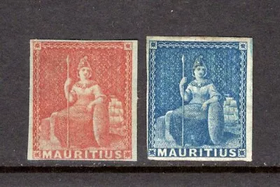 MAURITIUS QV BRITTANIAS 1858-62 Sg31-1 MOUNTED MINT & MINT NO GUM CAT £40 (2024) • $2.51