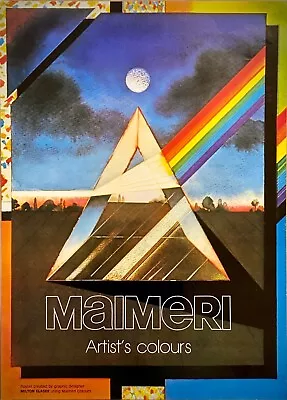 Milton Glaser-Maimeri - Artist's Colours - Poster Original Pubblicitario-' 80/90 • $96.69