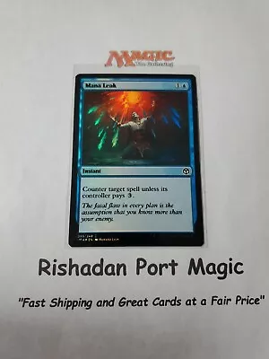 FOIL MISPRINT Mana Leak X1 Iconic Masters 1x Magic The Gathering MTG VERY RARE! • $6.49