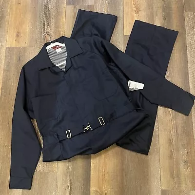 Vtg PARA SUIT Jumpsuit NWT Navy Blue Coveralls Size 50R Freedom-Flex Long Sleeve • $49.95