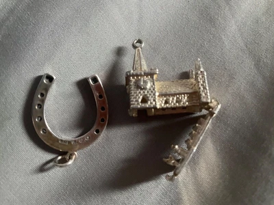 £10 • Buy Sterling Silver Opening Church (Nuvo?) Charm, Horseshoe Wedding