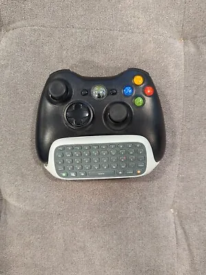 $25.99 • Buy OEM Microsoft XBOX 360 Black Wireless Controller + Chatpad - Tested & Working