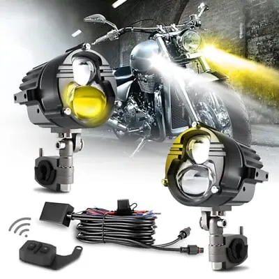 Colight 100w Motorcycle Fog Light 30000 Lm Amber White Strobe Pod Lights 5 Modes • $148.45