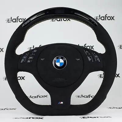 BMW Steering Wheel E46 E39 M3 M5 E53 M Sport LED DISPLAY SCREEN Flat Alcantara • $1592.58