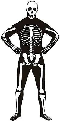 Skeleton Full 2nd Skin Bone Body Skull Suit Halloween Costume Men Adult M Morph • $15