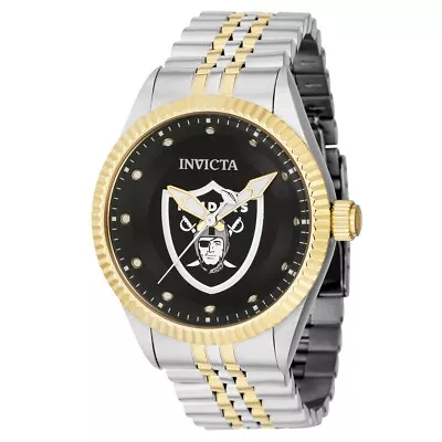 Invicta NFL Las Vegas Raiders Men's Watch - 43mm Steel Gold 42469 NEW • $159.72