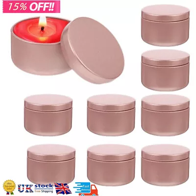 10PCS Candle Making Tins Empty Storage Jars Cosmetic Container With Screw Lids • £7.51