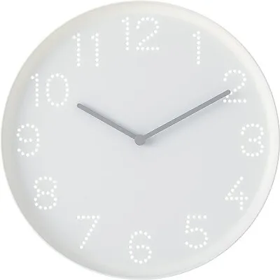 Ikea Tromma 25cm White Wall Clock Low Power • £7.49