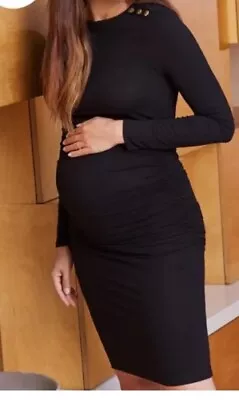 Isabella Oliver Black Maternity Dress Size 8 New • £8