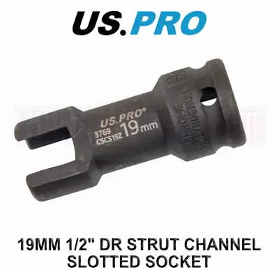 US PRO Tools 19mm Strut Channel Slotted Socket Unistrut Type Length 72mm 1/2  DR • £11.48
