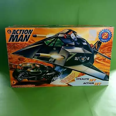 ACTION MAN ☆ STEALTH JET & MOTORCYCLE For Figure Vintage HASBRO Boxed 90's Loose • £89.99