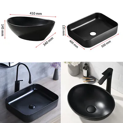 Bathroom Cloakroom Vanity Wash Basin Sink Countertop Black Modern Various • £43.99