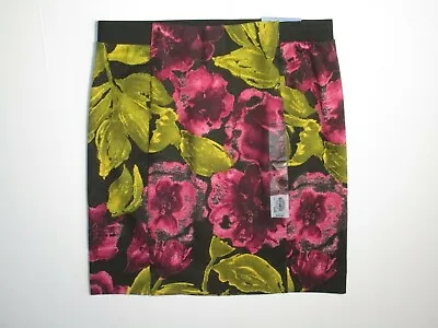 Simply Vera VERA WANG Women Small Ponte Skirt Floral Short Stretch Pull-on NWT • $19.95