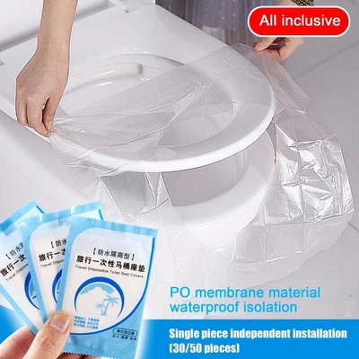 £4.40 • Buy 30/50 Pcs Biodegradable Disposable Plastic Toilet Seat Cover UK M9D1
