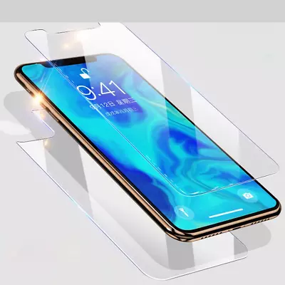 $9.89 • Buy Tempered Glass Screen Protector Front+Rear Glass For IPhone 11 12 Pro Max X...