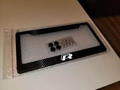 $45 • Buy  VW Golf R 100% Carbon Fiber License Plate Frame + Screw Caps