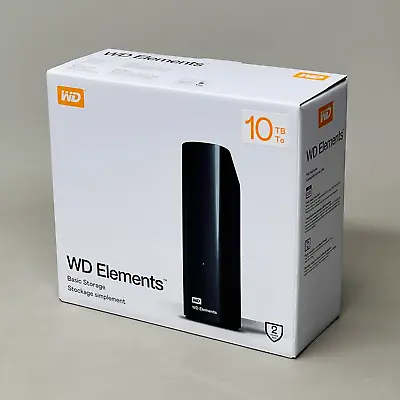 $150 • Buy WD Elements 10TB USB 3.0 Desktop External Hard Drive Black WDBWLG0100HBK-NESN (N
