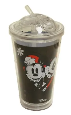 £9.83 • Buy Disney Travel Mug Mickey Minnie Printed Coffee Cup  With Straw Leakproof Tumbler