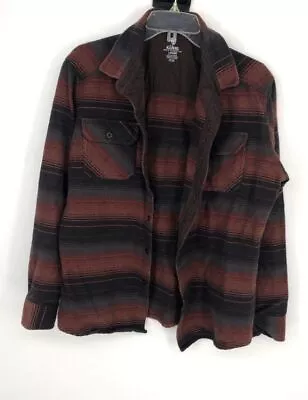 KUHL Orange/Gray/Black Button-Down Flannel Shirt - Size Men's Large • $9.99