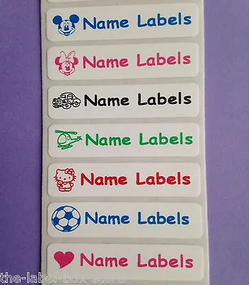 Stick On Waterproof School Identity Personalised Printed Name Labels Stickers • £1.85