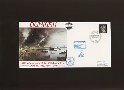 £4.99 • Buy 1990 Operation Dynamo Cover Signed WO A A J Waters - Queens Royal Regiment