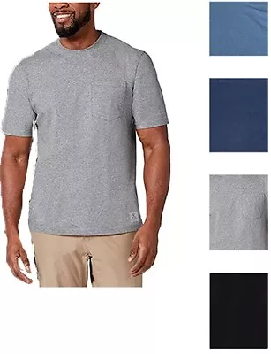 Rugged Elements Men's Cotton Blend Work Tee Shirts Chest Pocket 1 Pack • $14.99